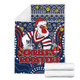 Sydney Roosters Christmas Custom Blanket - Christmas Knit Patterns Vintage Jersey Ugly Blanket