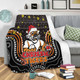 Wests Tigers Christmas Custom Blanket - Christmas Knit Patterns Vintage Jersey Ugly Blanket