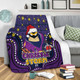 Melbourne Storm Christmas Custom Blanket - Christmas Knit Patterns Vintage Jersey Ugly Blanket