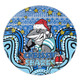 Cronulla-Sutherland Sharks Christmas Custom Round Rug - Christmas Knit Patterns Vintage Jersey Ugly Round Rug