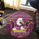 Manly Warringah Sea Eagles Christmas Custom Round Rug - Christmas Knit Patterns Vintage Jersey Ugly Round Rug