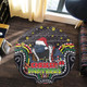 Penrith Panthers Christmas Custom Round Rug - Christmas Knit Patterns Vintage Jersey Ugly Round Rug