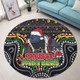 Penrith Panthers Christmas Custom Round Rug - Christmas Knit Patterns Vintage Jersey Ugly Round Rug