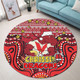 St. George Illawarra Dragons Christmas Custom Round Rug - Christmas Knit Patterns Vintage Jersey Ugly Round Rug