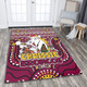 Brisbane Broncos Christmas Custom Area Rug - Christmas Knit Patterns Vintage Jersey Ugly Area Rug