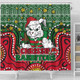 South of Sydney Rabbitohs Christmas Custom Shower Curtain - Christmas Knit Patterns Vintage Jersey Ugly Shower Curtain