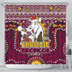 Brisbane Broncos Christmas Custom Shower Curtain - Christmas Knit Patterns Vintage Jersey Ugly Shower Curtain