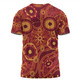 Australia Aboriginal T-shirt - Red Aboriginal Dot Art Inspired T-shirt