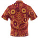 Australia Aboriginal Hawaiian Shirt - Red Aboriginal Dot Art Inspired Hawaiian Shirt