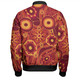 Australia Aboriginal Bomber Jacket - Red Aboriginal Dot Art Inspired Bomber Jacket