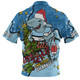 Cronulla-Sutherland Sharks Christmas Custom Polo Shirt - Let's Get Lit Chrisse Pressie Polo Shirt