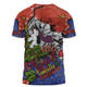 Newcastle Knights Christmas Custom T-shirt - Let's Get Lit Chrisse Pressie T-shirt