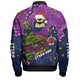 Melbourne Storm Christmas Custom Bomber Jacket - Let's Get Lit Chrisse Pressie Bomber Jacket