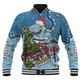 Cronulla-Sutherland Sharks Christmas Custom Baseball Jacket - Let's Get Lit Chrisse Pressie Baseball Jacket