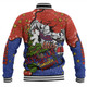 Newcastle Knights Christmas Custom Baseball Jacket - Let's Get Lit Chrisse Pressie Baseball Jacket
