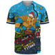 Gold Coast Titans Christmas Custom Baseball Shirt - Let's Get Lit Chrisse Pressie Baseball Shirt