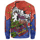 Newcastle Knights Christmas Custom Sweatshirt - Let's Get Lit Chrisse Pressie Sweatshirt