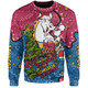 Brisbane Broncos Christmas Custom Sweatshirt - Let's Get Lit Chrisse Pressie Sweatshirt