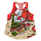 Redcliffe Dolphins Christmas Custom Women Racerback Singlet - Let's Get Lit Chrisse Pressie Women Racerback Singlet