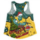 Australia Wallabies Christmas Custom Women Racerback Singlet - Let's Get Lit Chrisse Pressie Women Racerback Singlet