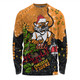 Wests Tigers Christmas Custom Long Sleeve T-shirt - Let's Get Lit Chrisse Pressie Long Sleeve T-shirt