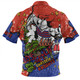 Newcastle Knights Christmas Custom Zip Polo Shirt - Let's Get Lit Chrisse Pressie Zip Polo Shirt