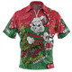 South Sydney Rabbitohs Custom Zip Polo Shirt - Let's Get Lit Chrisse Pressie Zip Polo Shirt