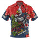 Sydney Roosters Christmas Custom Zip Polo Shirt - Let's Get Lit Chrisse Pressie Zip Polo Shirt
