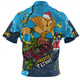 Gold Coast Titans Christmas Custom Zip Polo Shirt - Let's Get Lit Chrisse Pressie Zip Polo Shirt