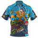 Gold Coast Titans Christmas Custom Zip Polo Shirt - Let's Get Lit Chrisse Pressie Zip Polo Shirt