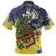 North Queensland Cowboys Christmas Custom Zip Polo Shirt - Let's Get Lit Chrisse Pressie Zip Polo Shirt