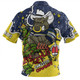 North Queensland Cowboys Christmas Custom Zip Polo Shirt - Let's Get Lit Chrisse Pressie Zip Polo Shirt