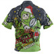 Canberra Raiders Christmas Custom Zip Polo Shirt - Let's Get Lit Chrisse Pressie Zip Polo Shirt