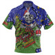 New Zealand Warriors Christmas Custom Zip Polo Shirt - Let's Get Lit Chrisse Pressie Zip Polo Shirt