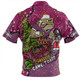 Queensland Cane Toads Christmas Custom Zip Polo Shirt - Let's Get Lit Chrisse Pressie Zip Polo Shirt