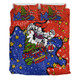 Newcastle Knights Christmas Custom Bedding Set - Let's Get Lit Chrisse Pressie Bedding Set