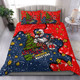 Sydney Roosters Christmas Custom Bedding Set - Let's Get Lit Chrisse Pressie Bedding Set