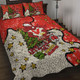 St. George Illawarra Dragons Christmas Custom Quilt Bed Set - Let's Get Lit Chrisse Pressie Quilt Bed Set