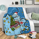 Cronulla-Sutherland Sharks Christmas Custom Blanket - Let's Get Lit Chrisse Pressie Blanket