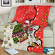 St. George Illawarra Dragons Christmas Custom Blanket - Let's Get Lit Chrisse Pressie Blanket