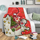 St. George Illawarra Dragons Christmas Custom Blanket - Let's Get Lit Chrisse Pressie Blanket