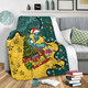 Australia Wallabies Christmas Custom Blanket - Let's Get Lit Chrisse Pressie Blanket