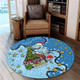 Cronulla-Sutherland Sharks Christmas Custom Round Rug - Let's Get Lit Chrisse Pressie Round Rug