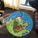 Parramatta Eels Christmas Custom Round Rug - Let's Get Lit Chrisse Pressie Round Rug