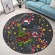 Penrith Panthers Christmas Custom Round Rug - Let's Get Lit Chrisse Pressie Round Rug