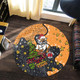 Wests Tigers Christmas Custom Round Rug - Let's Get Lit Chrisse Pressie Round Rug