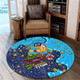 Gold Coast Titans Christmas Custom Round Rug - Let's Get Lit Chrisse Pressie Round Rug