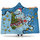 Cronulla-Sutherland Sharks Christmas Custom Hooded Blanket - Let's Get Lit Chrisse Pressie Hooded Blanket