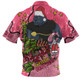 Penrith Panthers Christmas Custom Hawaiian Shirt - Let's Get Lit Chrisse Pressie Pink Hawaiian Shirt