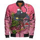 Penrith Panthers Christmas Custom Bomber Jacket - Let's Get Lit Chrisse Pressie Pink Bomber Jacket